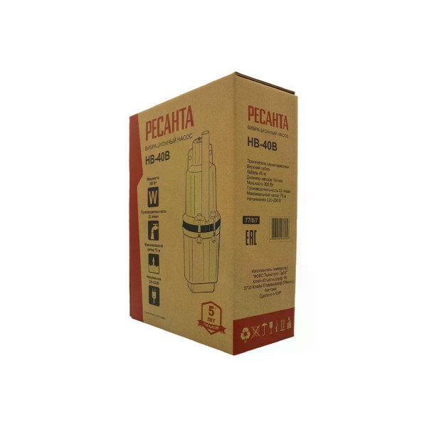 Насос вибрационный Ресанта НВ-40В (77/8/7)