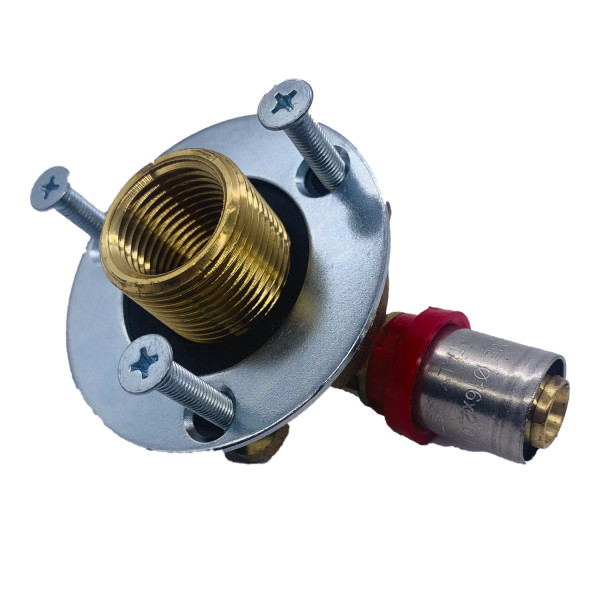 Водорозетка Tiemme 16х1/2" ВР латунь (для гипсокартона, пресс, L=28 мм.) (1651062 / 1662CG) Водорозетка Tiemme 16х1/2" ВР латунь (для гипсокартона, пресс, L=28 мм.) (1651062 / 1662CG)