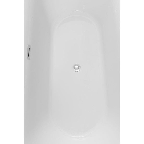 Ванна акриловая Aquanet Family Smart 170х78 белый матовый/черный матовый Black matte слив-перелив (293084)