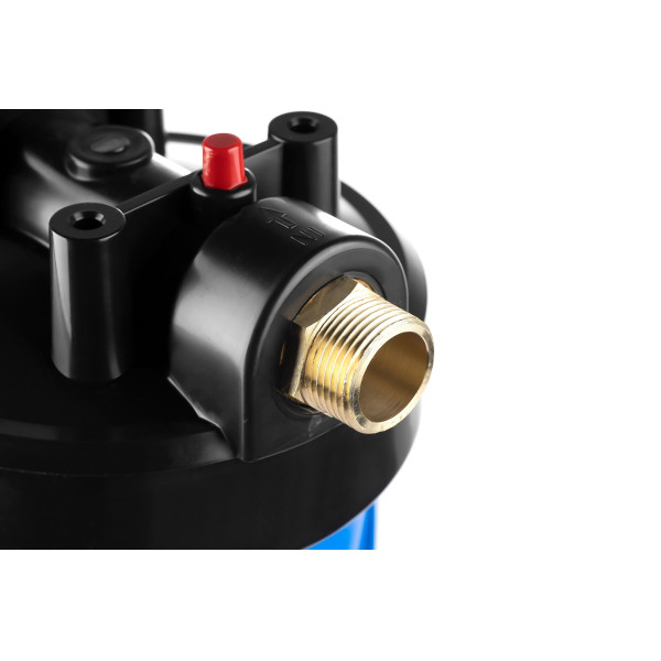 Фильтр колбовый Гейзер Джамбо 1" 20BB с латунными вставками (синий, для холодной воды) (32034) Фильтр колбовый Гейзер Джамбо 1" 20BB с латунными вставками (синий, для холодной воды) (32034)