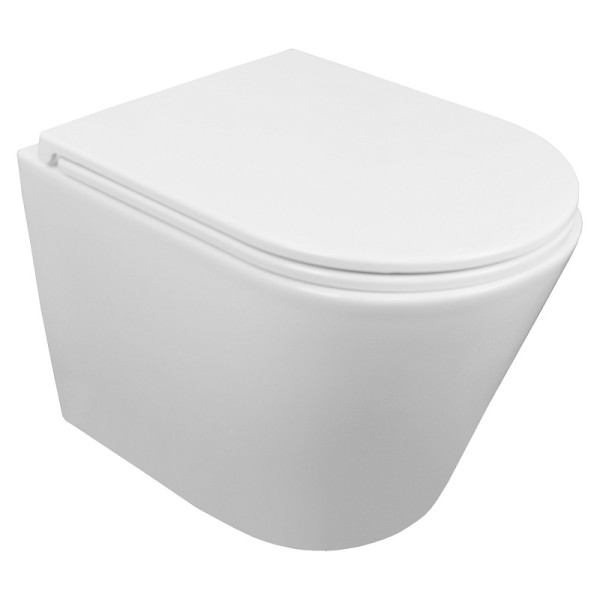 Унитаз подвесной Teramo безободковый с сидением микролифт 515x355x365 (AZ-0053-UQ3)