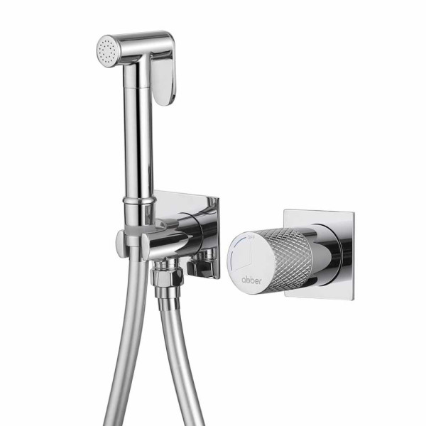 Смеситель с гигиеническим душем Abber Rund хром (AF8725)