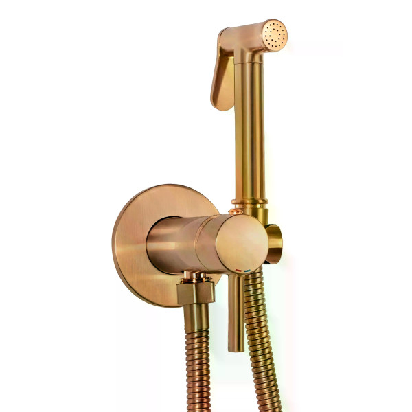 Смеситель для биде Rea Loop Copper с гигиеническим душем медь матовая (REA-B6314) Смеситель для биде Rea Loop Copper с гигиеническим душем медь матовая (REA-B6314)