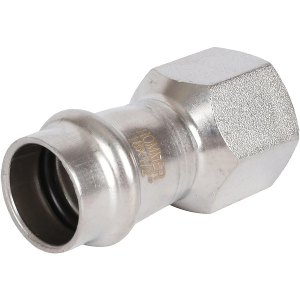 Переход 18х1/2"В Rommer из нержавеющей стали (пресс) (RSS-0022-001812) Переход 18х1/2"В Rommer из нержавеющей стали (пресс) (RSS-0022-001812)