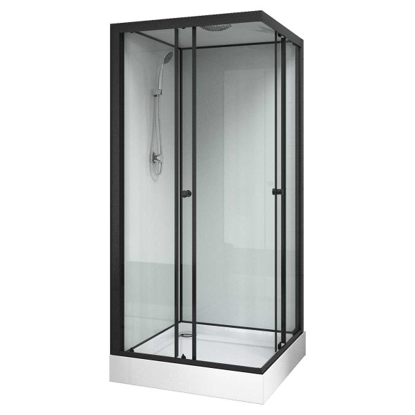Душевая кабина Loranto Neo 90x90 стекло прозрачное, профиль черный (CS-22110) Душевая кабина Loranto Neo 90x90 стекло прозрачное, профиль черный (CS-22110)