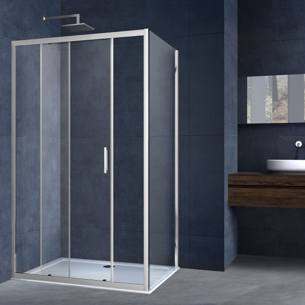 Душевой уголок Vincea Alpha VSR-3AL 1500х900x1900 стекло прозрачное, профиль хром (VSR-3AL9015CL)