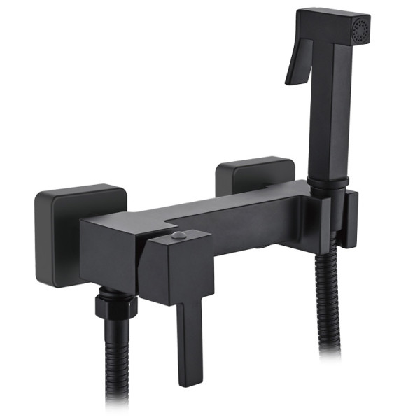 Смеситель для биде Ledeme картридж 25мм, с гигиеническим душем, цвет черный (L5398B-7) Смеситель для биде Ledeme картридж 25мм, с гигиеническим душем, цвет черный (L5398B-7)