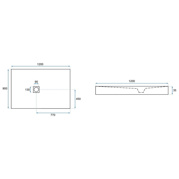 Душевой поддон REA Rock black 120x90 (REA-K4580)