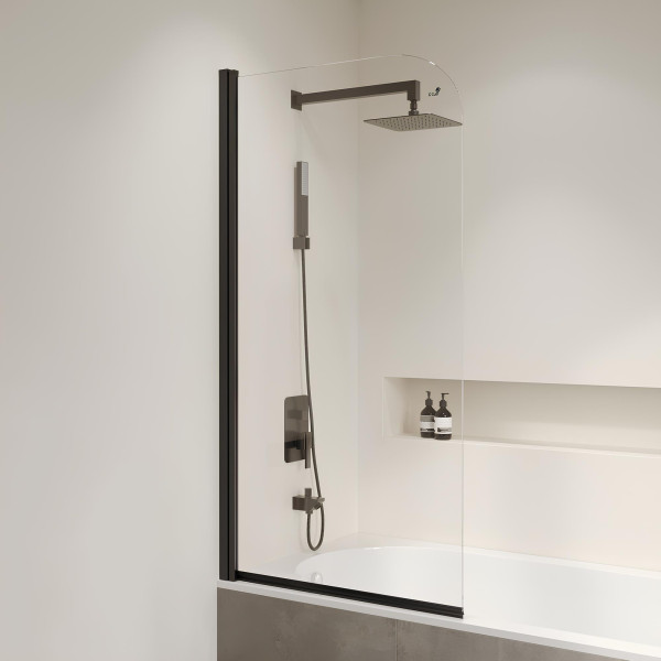 Душевые шторки для ванн RGW Screens 60x150 стекло прозрачное, профиль черный (35110906-14)