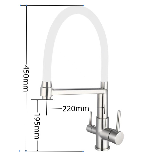 Смеситель для кухни Esko с подключением к фильтру белый (K26 W) Смеситель для кухни Esko с подключением к фильтру белый (K26 W)