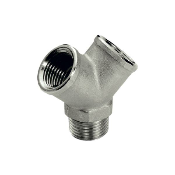 Тройник Y-образный 1/2" Tiemme (никель) 1500258 / 1574N040404 Тройник Y-образный 1/2" Tiemme (никель) 1500258 / 1574N040404