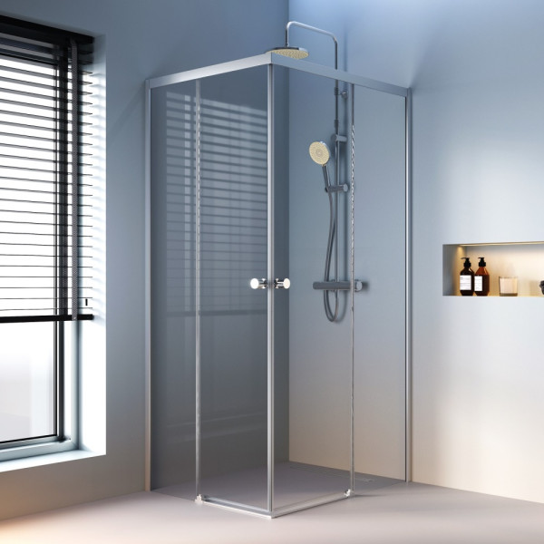Душевой уголок AM.PM X-Joy 98x78x190 стекло прозрачное, профиль хром матовый (W94G-403-10080-MТ)