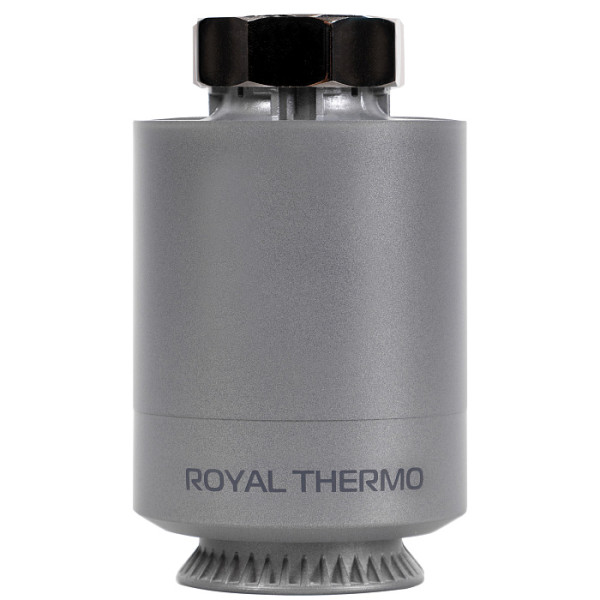Головка термостатическая М30х1,5 (+click) Royal Thermo Smart Heat электронная (серебристая) (RTE 77.001S) Головка термостатическая М30х1,5 (+click) Royal Thermo Smart Heat электронная (серебристая) (RTE 77.001S)