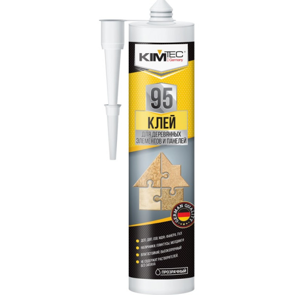 Клей акриловый для деревянных элементов и панелей KIM TEC 95 280 мл. (прозрачный) (03-01-95)