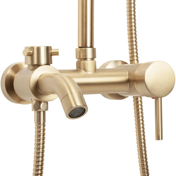 Душевая система с изливом Rea Luis Gold mat (REA-P7051)