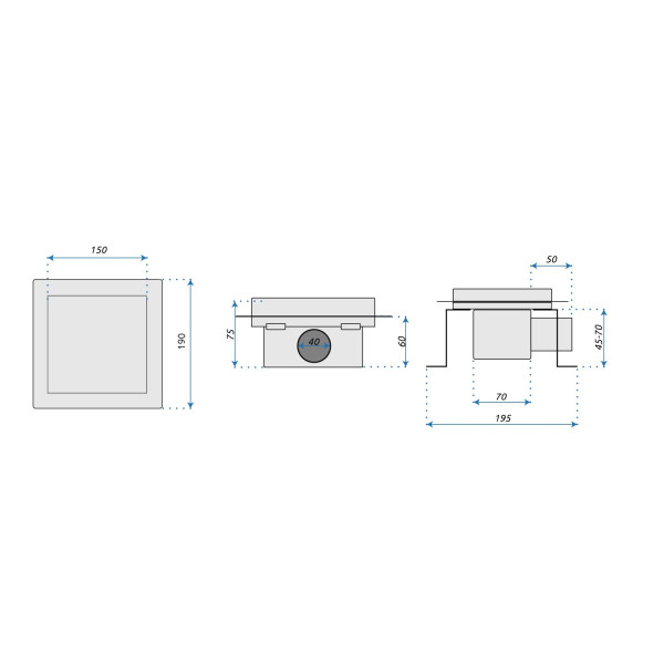 Трап для душа REA CROSS 15x15 матовый хром (REA-G6201)