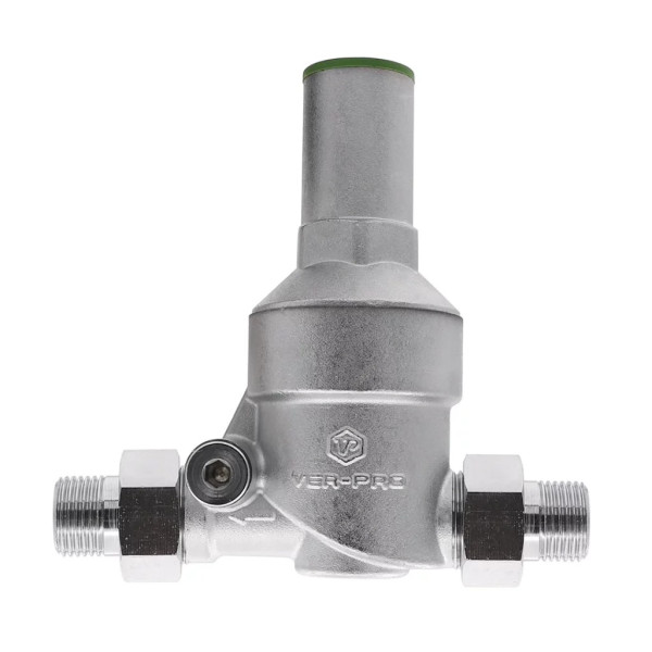 Редуктор давления 1/2" со сгонами Vieir VER-PRO 1-6 бар PN 25 с отверстием под манометр (VP53) Редуктор давления 1/2" со сгонами Vieir VER-PRO 1-6 бар PN 25 с отверстием под манометр (VP53)