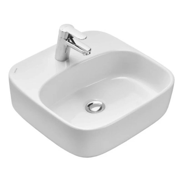 Тумба-умывальник Aquaton 80 Марбл Слэйт\Белый матовый/1WH501709 Умывальник накладной Одри 420х420 Soft квадратный (1A2762K0MH4C0)