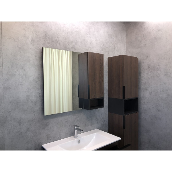 Шкаф зеркальный Comforty Франкфурт 900x160x800 дуб шоколадно-коричневый (00004150529)