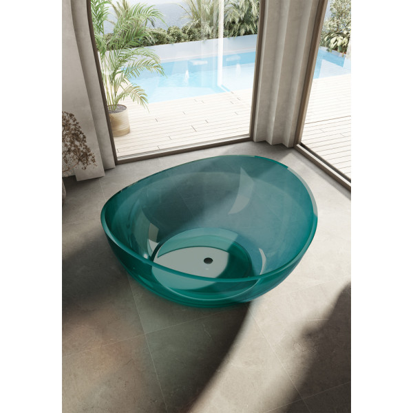 Ванна прозрачная Abber Kristall 150x150 бирюзовая (AT9705Aquamarin) Ванна прозрачная Abber Kristall 150x150 бирюзовая (AT9705Aquamarin)