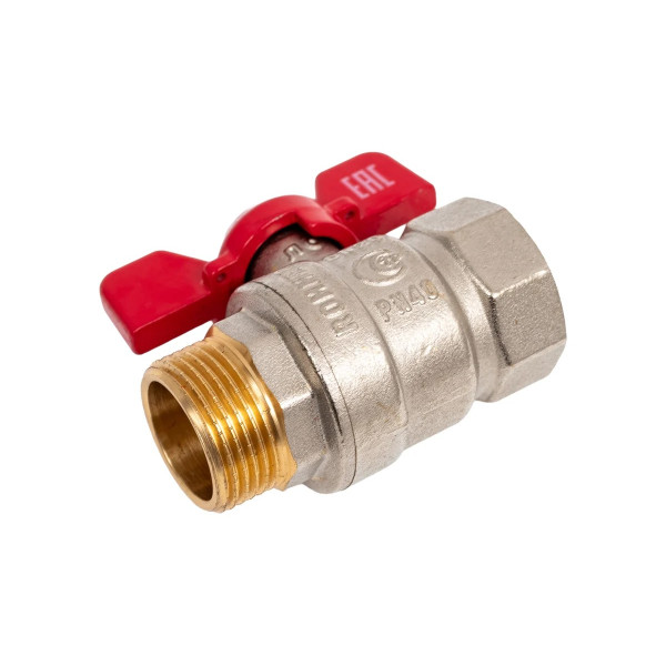 Кран 3/4" ВН шаровый Rommer (ГОСТ, красная бабочка) RBV-0004-2210220 Кран 3/4" ВН шаровый Rommer (ГОСТ, красная бабочка) RBV-0004-2210220