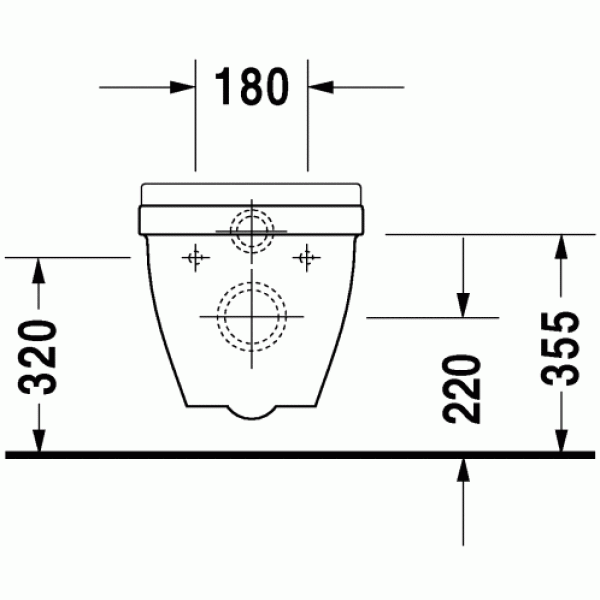 Унитаз подвесной Duravit Starck 3 540х365х435 (2200090000)