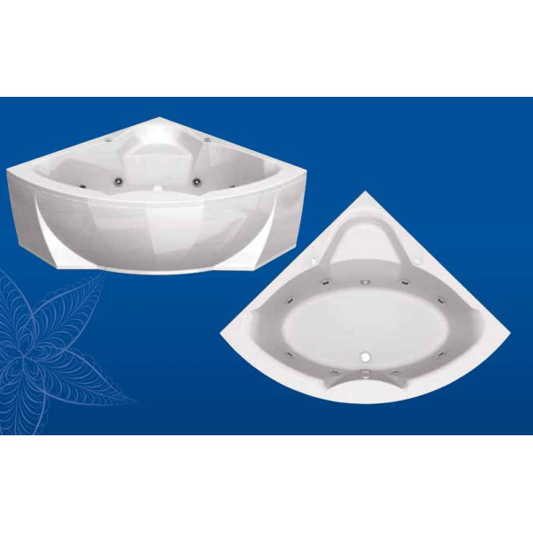 Ванна акриловая Акватек Поларис 2 155х155 на каркасе, с фронтальным экраном, слив-перелив Ванна акриловая Акватек Поларис 2 155х155 на каркасе, с фронтальным экраном, слив-перелив