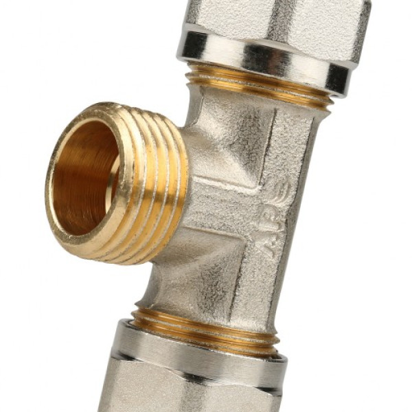 Тройник 16*1/2"Н*16 Stout (обжим) SFS-0011-001216 Тройник 16*1/2"Н*16 Stout (обжим) SFS-0011-001216