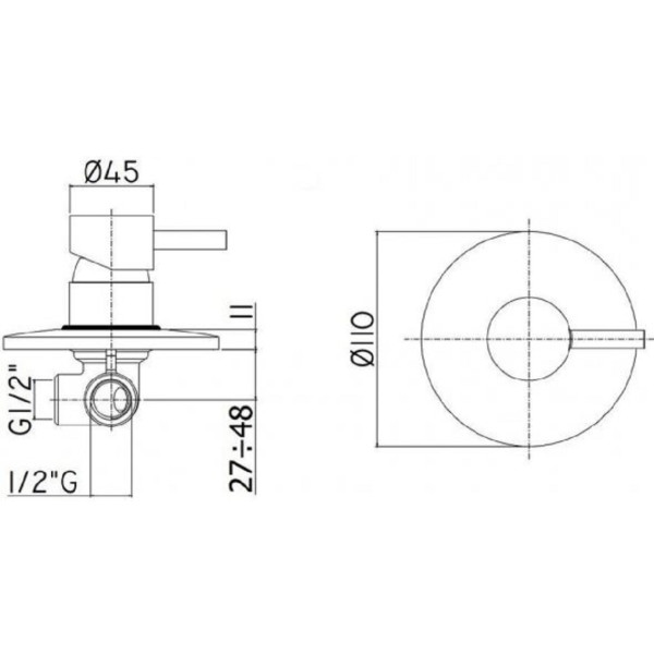 Смеситель для душа Paffoni Light с внутренней частью, белый (LIG011BO) Смеситель для душа Paffoni Light с внутренней частью, белый (LIG011BO)