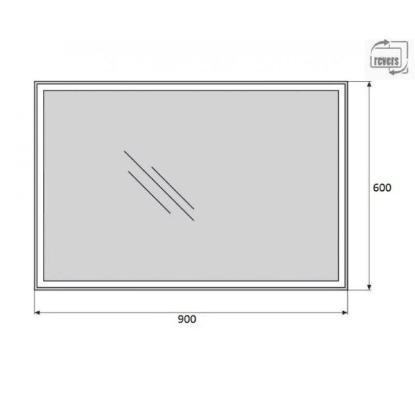 Зеркало с подсветкой BelBagno SPC-GRT 90x60 (SPC-GRT-900-600-LED-BTN)