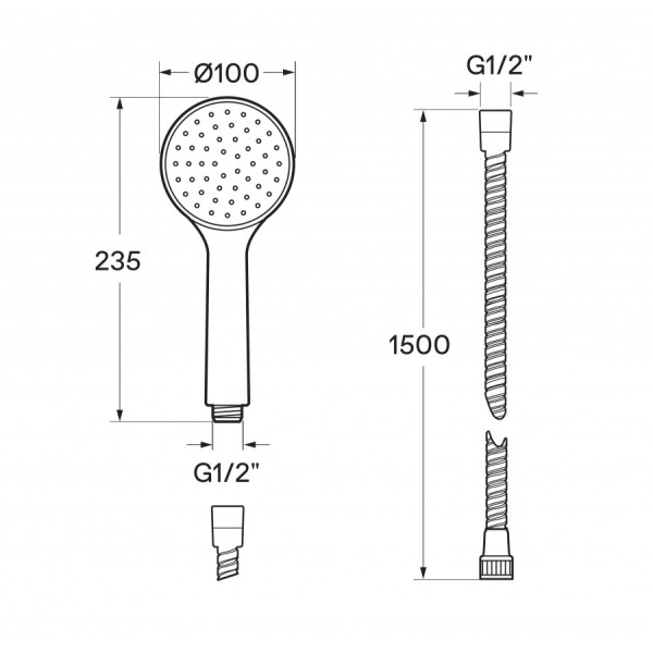 Смеситель для ванны и душа Santek Рокс хром с душевым гарнитуром (WH5A12014C001) Смеситель для ванны и душа Santek Рокс хром с душевым гарнитуром (WH5A12014C001)