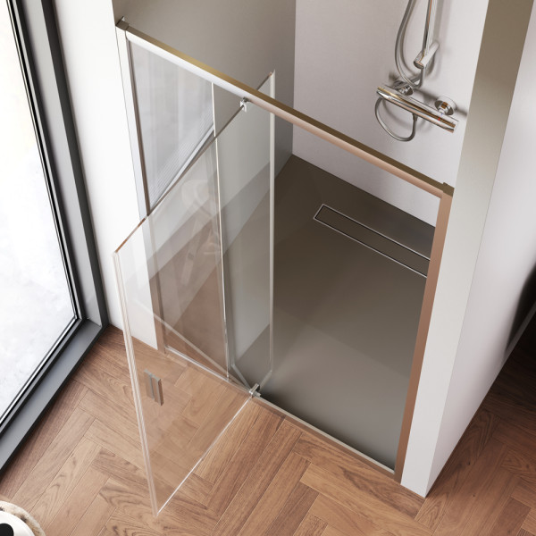 Душевая дверь AM.PM Gem 100x195 стекло прозрачное, профиль хром матовый (W90G-100-1P-MT)