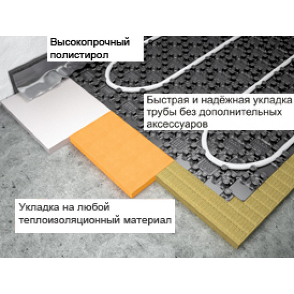 Теплоизоляция Energofloor Pipelock Solo 1,1-0,7 (плита) (EFRP0/71/1PLKSOL)