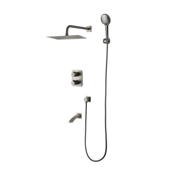 Смеситель для ванны и душа Lemark Bronx встраиваемый хром (LM3742GM)