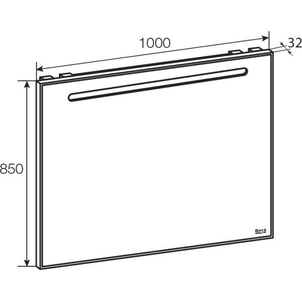 Зеркало Roca Laks 100 система антизапотевания,светодиодная подсветка,сенсорный выключатель (ZRU9302809)