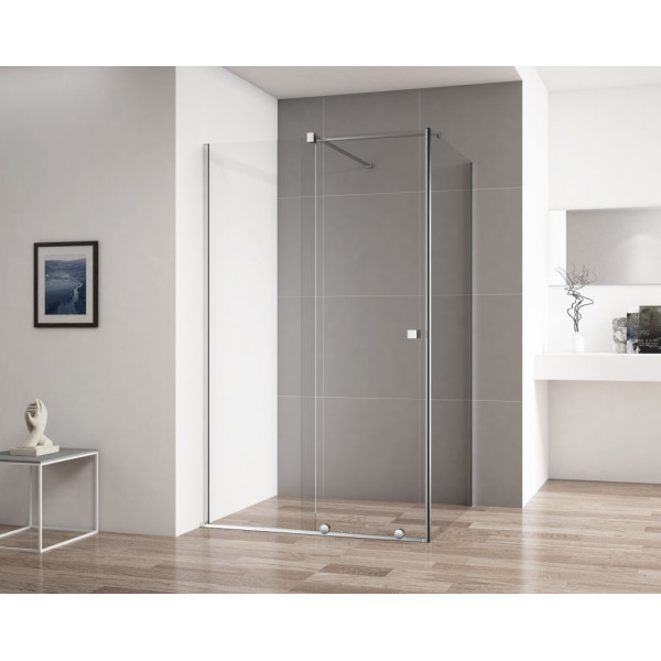 Душевой уголок Cezares Stream 120x80 стекло прозрачное (STREAM-AH-1-120/80-C-Cr)