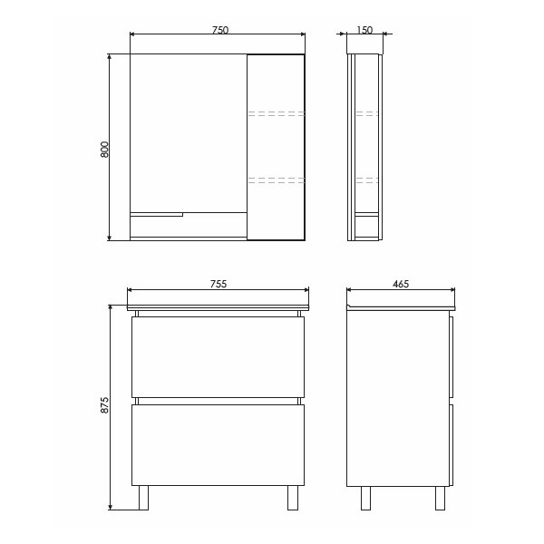 Тумба напольная Comforty Бросно 755x875x465 оружейная сталь матовый с раковиной (00-00001429) Тумба напольная Comforty Бросно 755x875x465 оружейная сталь матовый с раковиной (00-00001429)