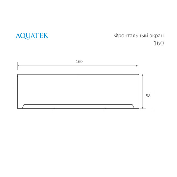 Экран фронтальный для ванны Aquatek 160x58 белый (EKR-F0000068) Экран фронтальный для ванны Aquatek 160x58 белый (EKR-F0000068)
