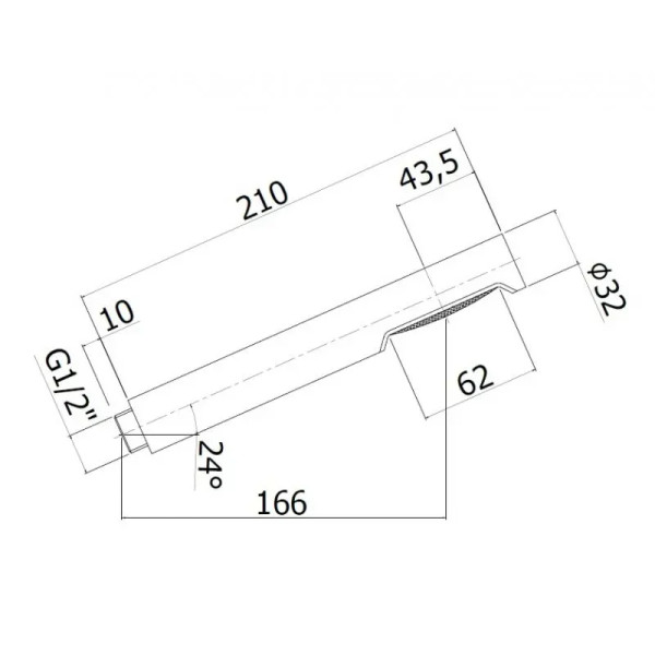 Душевая лейка Cezares 1 режим (CZR-B-D1F-ST) Душевая лейка Cezares 1 режим (CZR-B-D1F-ST)