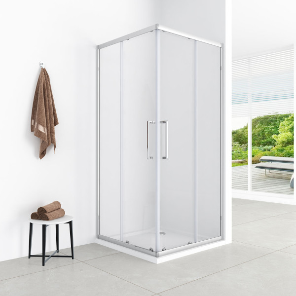 Душевой уголок Loranto 80x120x190 стекло прозрачное, профиль хром (CS-AB01C-128)