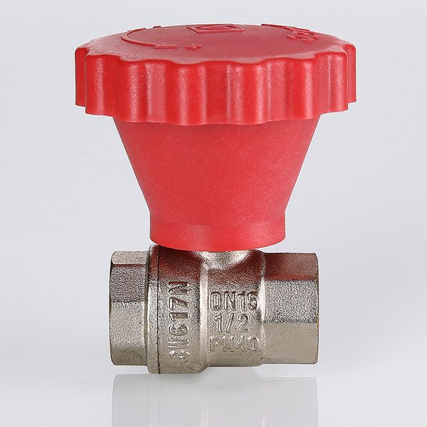 Кран 1/2" ВВ шаровый с плавным управлением Valtec (красная рукоятка) VT.252.N.04 Кран 1/2" ВВ шаровый с плавным управлением Valtec (красная рукоятка) VT.252.N.04