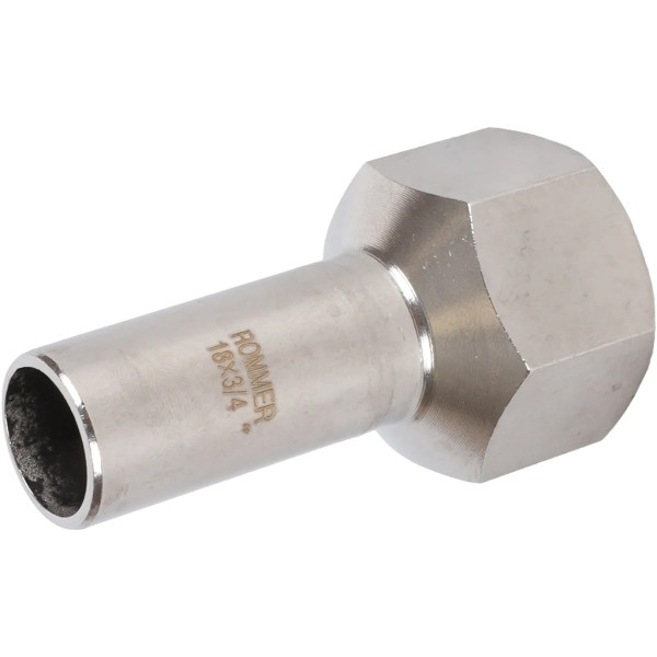 Вставка резьбовая 18х3/4"В Rommer из нержавеющей стали (пресс) (RSS-0023-001834) Вставка резьбовая 18х3/4"В Rommer из нержавеющей стали (пресс) (RSS-0023-001834)