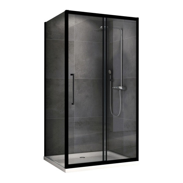 Душевой уголок Abber Diamant 180x195x60 стекло прозрачное, профиль черный (AG30180BH-S60B) Душевой уголок Abber Diamant 180x195x60 стекло прозрачное, профиль черный (AG30180BH-S60B)