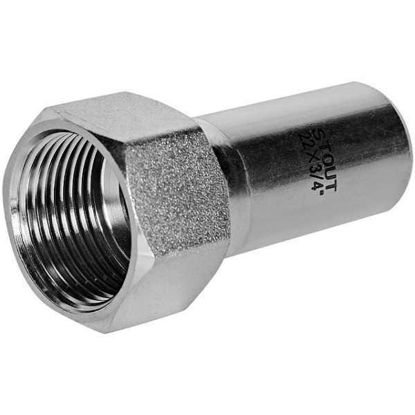 Вставка резьбовая 22х3/4"В Stout SSS-2023 НПр-ВР (нерж.ст., пресс) SSS-2023-002234 Вставка резьбовая 22х3/4"В Stout SSS-2023 НПр-ВР (нерж.ст., пресс) SSS-2023-002234