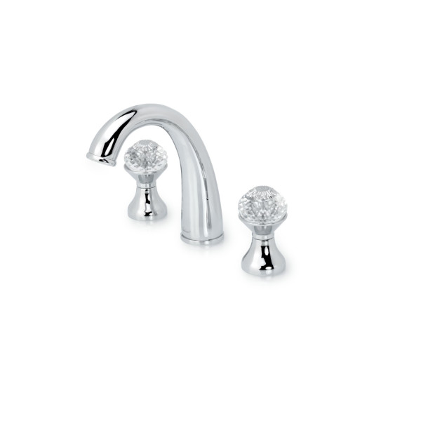 Смеситель для раковины на 3 отверстия Boheme Flora хром (277-FL)