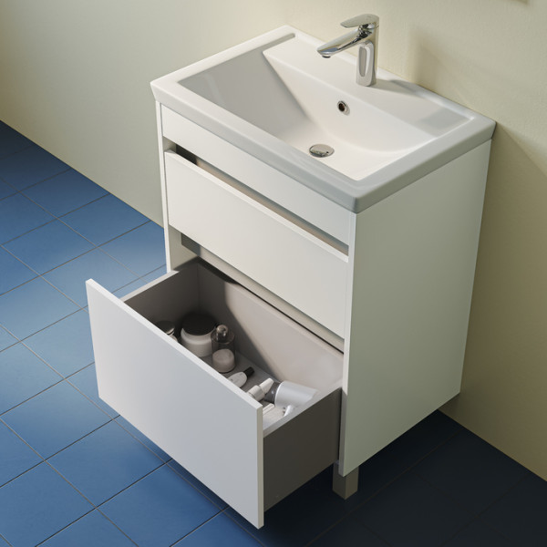 Тумба с умывальником напольная Iddis Zodiac X 60 см белый подходит умыв. 4076000i28 (ZDX60WFi95K)