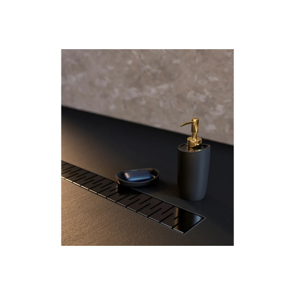 Лоток душевой 950 мм. MCH Chudej Medium Black Edition (решетка нерж. сталь черная, боковой слив D 40) CH950MC Лоток душевой 950 мм. MCH Chudej Medium Black Edition (решетка нерж. сталь черная, боковой слив D 40) CH950MC