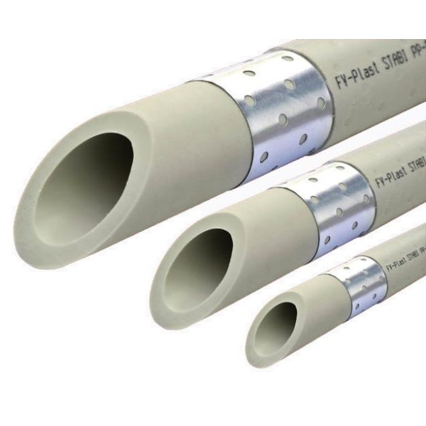 Труба PP-R армированная "FV-Plast StabiOXY" 20*2,8 в штанге PN 20 (AA114020004) 1 м. Труба PP-R армированная "FV-Plast StabiOXY" 20*2,8 в штанге PN 20 (AA114020004) 1 м.