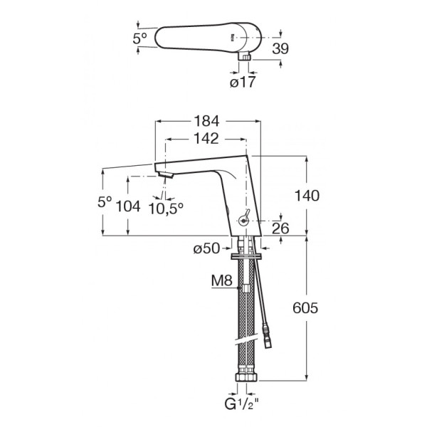 Смеситель для раковины Roca L30-E хром (A5A5809C00) Смеситель для раковины Roca L30-E хром (A5A5809C00)