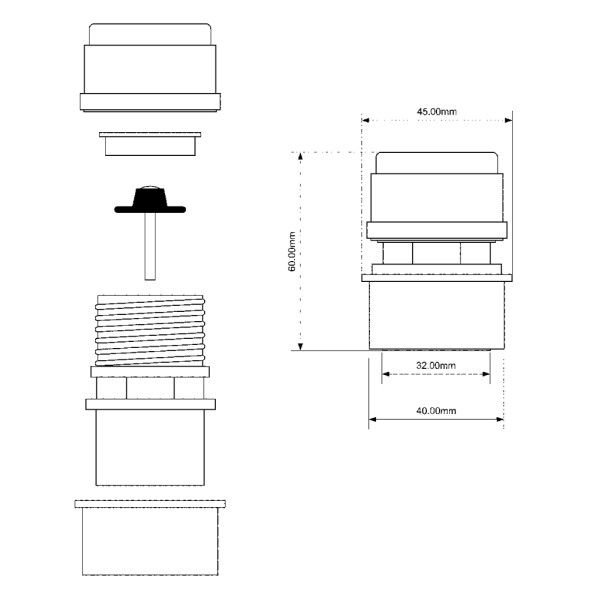 Клапан вакуумный McAlpine 32/40 (MRAA6)